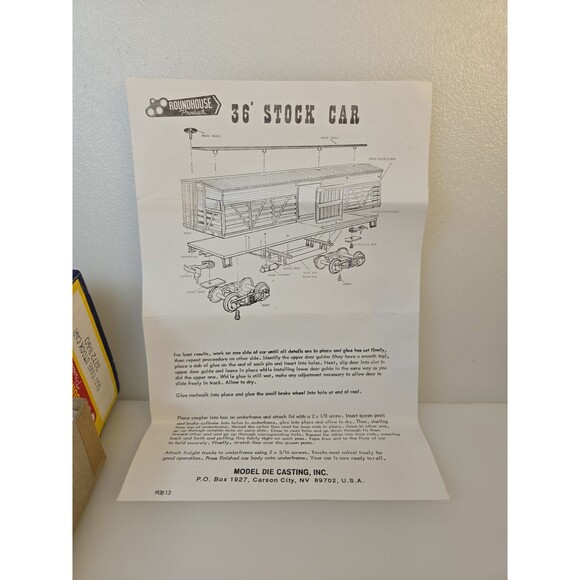 Roundhouse Old Time Stock Car 3272 B & O Railroad HO Gauge Railroad Kit - Picture 5 of 6